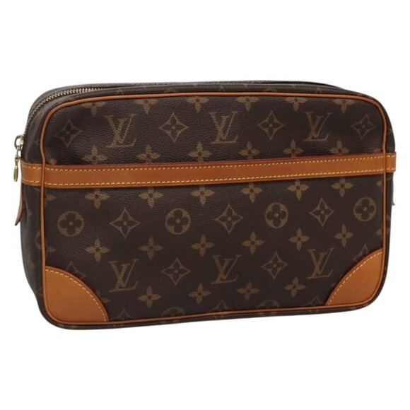 LOUIS VUITTON Monogram Compiegne 28 Clutch Bag M51845 LV Auth 135528 - Picture 1 of 16